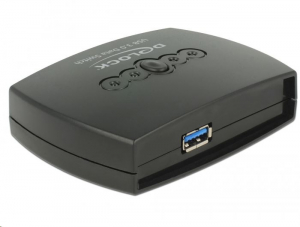 Delock USB 3.0 4 portos Switch fekete